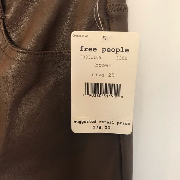 Free People | Brown Leather Pants - Picture 6 of 8